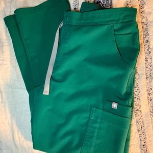 YOLA SKINNY SCRUB PANTS - HUNTER GREEN